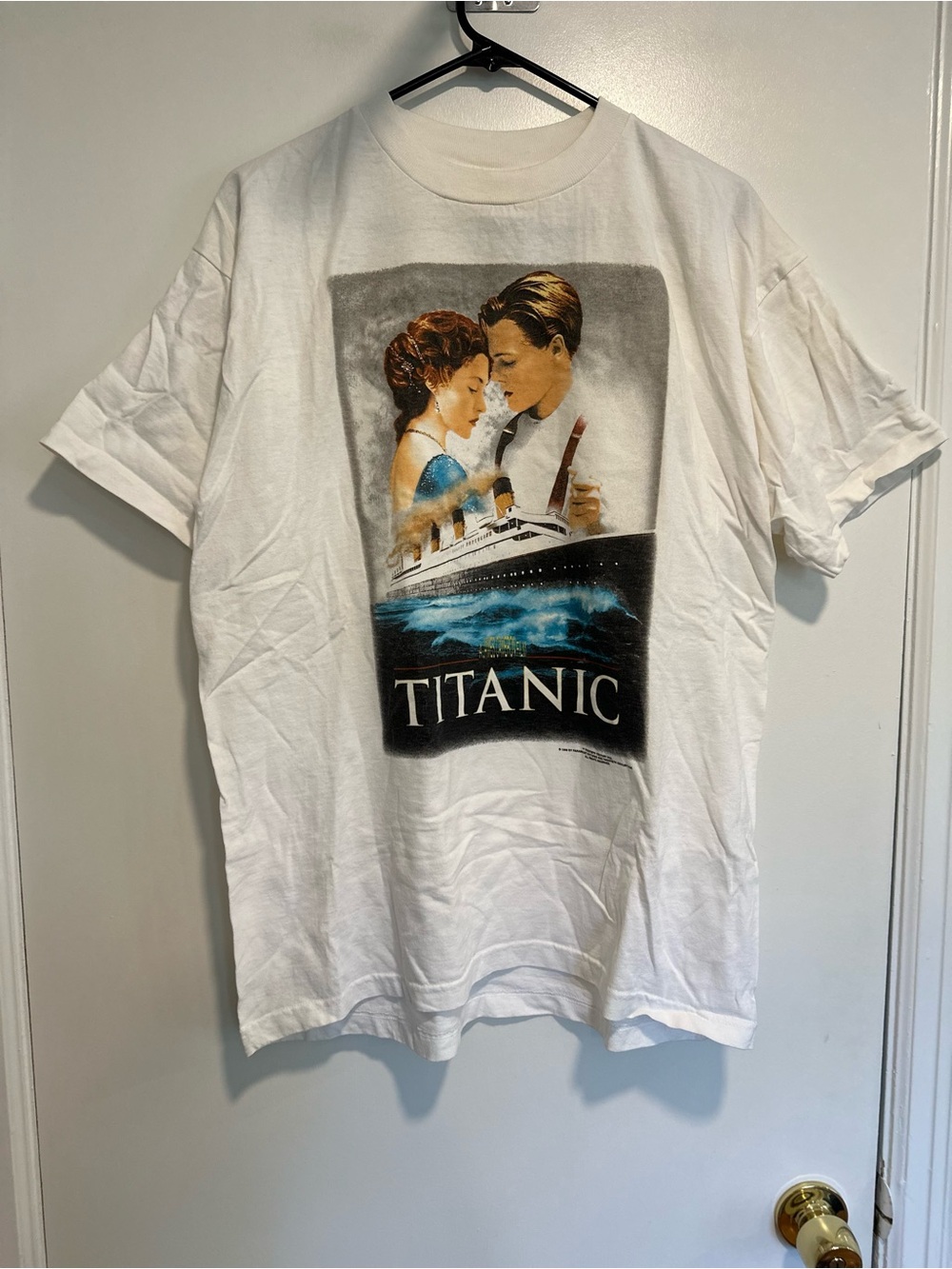 NWOT VTG Titanic ‘98 Holy Grail movie promotional tee single-stitch Jack & Rose.